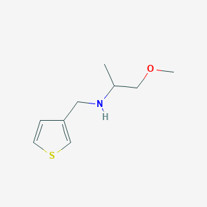 molecular formula C9H15NOS B13242173 (1-Methoxypropan-2-YL)(thiophen-3-ylmethyl)amine 