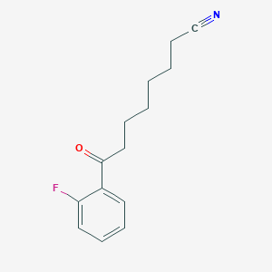 molecular formula C14H16FNO B1324219 8-(2-氟苯基)-8-氧代辛腈 CAS No. 898767-42-5