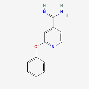 molecular formula C12H11N3O B13242201 2-Phenoxypyridine-4-carboximidamide 