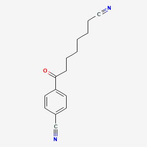molecular formula C15H16N2O B1324221 8-(4-氰基苯基)-8-氧代辛腈 CAS No. 898767-56-1