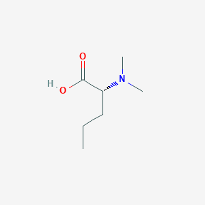 molecular formula C7H15NO2 B13242233 (2R)-2-(Dimethylamino)pentanoic acid 