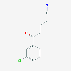 molecular formula C11H10ClNO B1324224 5-(3-氯苯基)-5-氧代戊腈 CAS No. 898767-68-5
