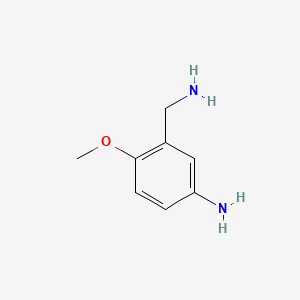 molecular formula C8H12N2O B13242257 3-(Aminomethyl)-4-methoxyaniline 