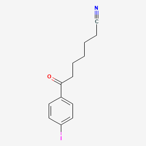 molecular formula C13H14INO B1324228 7-(4-碘苯基)-7-氧代庚腈 CAS No. 898767-88-9