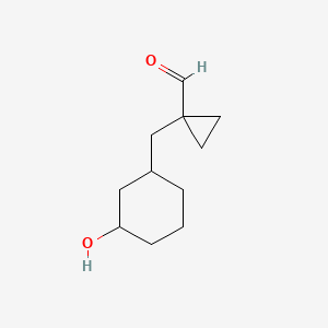 1-[(3-Hydroxycyclohexyl)methyl]cyclopropane-1-carbaldehyde