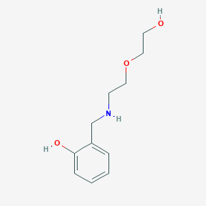 molecular formula C11H17NO3 B13242327 2-({[2-(2-Hydroxyethoxy)ethyl]amino}methyl)phenol 