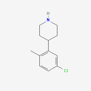 molecular formula C12H16ClN B13242333 4-(5-Chloro-2-methylphenyl)piperidine 