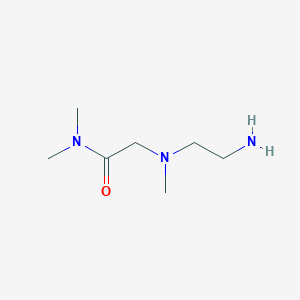 molecular formula C7H17N3O B13242355 2-[(2-Aminoethyl)(methyl)amino]-N,N-dimethylacetamide 