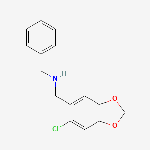 N-Benzyl-1-(6-chloro-1,3-benzodioxol-5-YL)methanamine