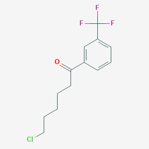 molecular formula C13H14ClF3O B1324242 6-氯-1-氧代-1-(3-三氟甲基苯基)己烷 CAS No. 898783-58-9