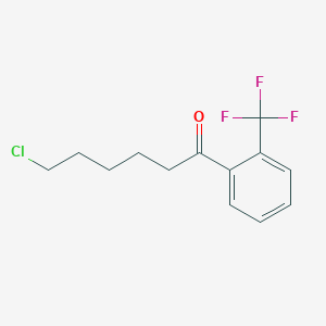 molecular formula C13H14ClF3O B1324244 6-Chloro-1-oxo-1-(2-trifluoromethylphenyl)hexane CAS No. 898783-66-9