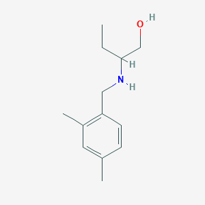 molecular formula C13H21NO B13242453 2-{[(2,4-Dimethylphenyl)methyl]amino}butan-1-ol 