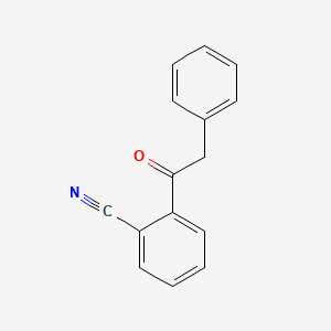 molecular formula C15H11NO B1324249 2'-Cyano-2-phenylacetophenone CAS No. 898783-78-3