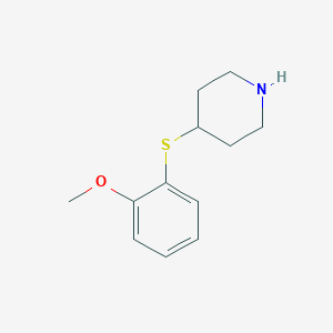 molecular formula C12H17NOS B13242498 4-(2-Methoxy-phenylsulfanyl)-piperidine 