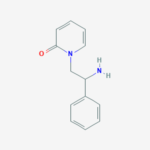 molecular formula C13H14N2O B13242542 1-(2-Amino-2-phenylethyl)pyridin-2(1H)-one 