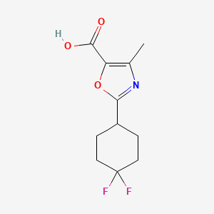 molecular formula C11H13F2NO3 B13242553 2-(4,4-Difluorocyclohexyl)-4-methyl-1,3-oxazole-5-carboxylic acid 