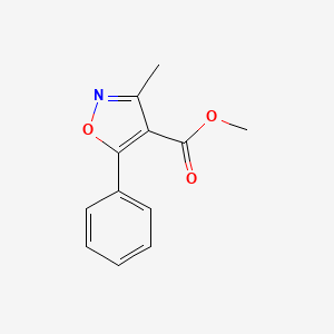molecular formula C12H11NO3 B1324261 3-Methyl-5-phenyl-isoxazole-4-carboxylic acid methyl ester CAS No. 773876-11-2