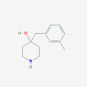 molecular formula C13H19NO B13242641 4-(3-Methylbenzyl)piperidin-4-ol 