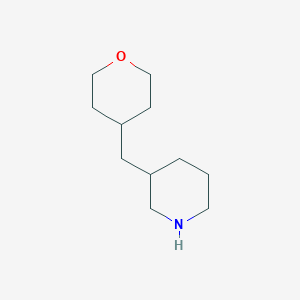 molecular formula C11H21NO B13242660 3-((Tetrahydro-2h-pyran-4-yl)methyl)piperidine 