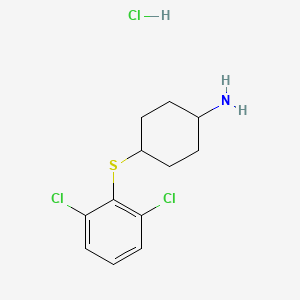 4-[(2,6-Dichlorophenyl)sulfanyl]cyclohexan-1-amine hydrochloride