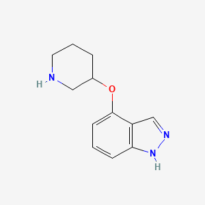molecular formula C12H15N3O B1324271 4-(Piperidin-3-yloxy)-1H-indazole CAS No. 478830-50-1
