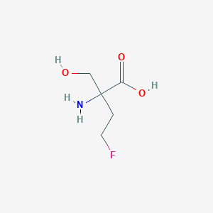 molecular formula C5H10FNO3 B13242716 2-Amino-4-fluoro-2-(hydroxymethyl)butanoic acid 