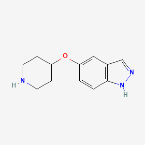 molecular formula C12H15N3O B1324272 5-(哌啶-4-氧基)-1H-吲唑 CAS No. 478827-08-6