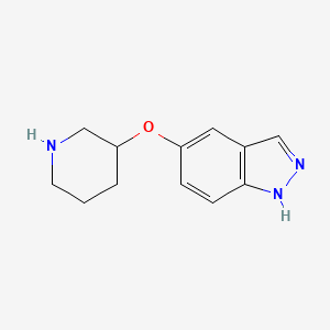 molecular formula C12H15N3O B1324273 5-(哌啶-3-氧基)-1H-吲唑 CAS No. 478831-60-6