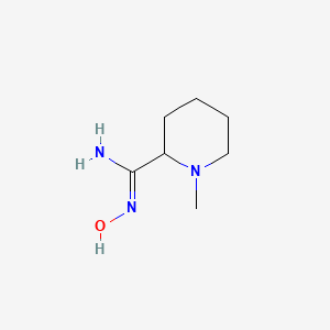 molecular formula C7H15N3O B13242801 N'-hydroxy-1-methylpiperidine-2-carboximidamide 