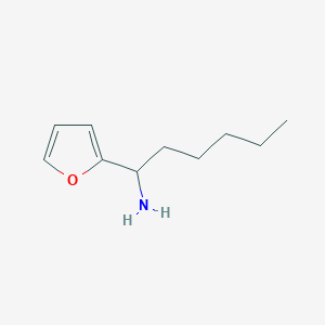 molecular formula C10H17NO B13242830 1-(Furan-2-yl)hexan-1-amine 