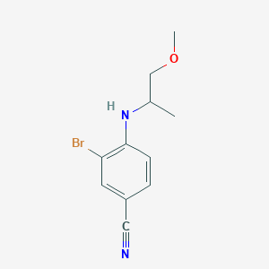 3-Bromo-4-[(1-methoxypropan-2-yl)amino]benzonitrile