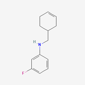 molecular formula C13H16FN B13242849 N-(cyclohex-3-en-1-ylmethyl)-3-fluoroaniline 