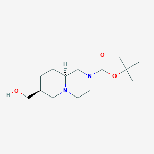 molecular formula C14H26N2O3 B1324285 （7S、9aS）-叔丁基 7-（羟甲基）六氢-1H-吡啶并[1,2-a]吡嗪-2(6H)-羧酸酯 CAS No. 156856-50-7