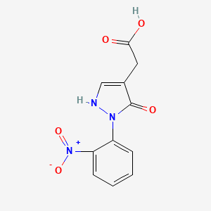 2-[2-(2-Nitrophenyl)-3-oxo-2,3-dihydro-1H-pyrazol-4-yl]acetic acid