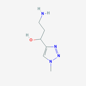 molecular formula C6H12N4O B13242875 3-Amino-1-(1-methyl-1H-1,2,3-triazol-4-yl)propan-1-ol 