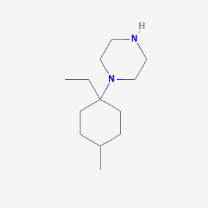 molecular formula C13H26N2 B13242894 1-(1-Ethyl-4-methylcyclohexyl)piperazine 