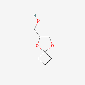 molecular formula C7H12O3 B13242925 5,8-Dioxaspiro[3.4]octan-6-ylmethanol CAS No. 19837-63-9