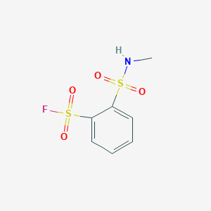 molecular formula C7H8FNO4S2 B13242940 2-(Methylsulfamoyl)benzene-1-sulfonyl fluoride 