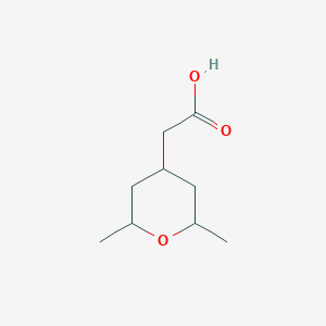 molecular formula C9H16O3 B1324295 (2,6-Dimethyltetrahydro-2H-pyran-4-yl)acetic acid CAS No. 1215417-58-5