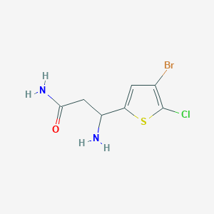 3-Amino-3-(4-bromo-5-chlorothiophen-2-yl)propanamide