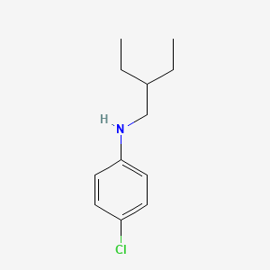 molecular formula C12H18ClN B13242983 4-chloro-N-(2-ethylbutyl)aniline 