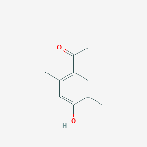 molecular formula C11H14O2 B13242992 1-(4-Hydroxy-2,5-dimethylphenyl)propan-1-one 