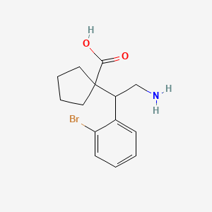 1-[2-Amino-1-(2-bromophenyl)ethyl]cyclopentane-1-carboxylic acid