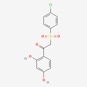 2-(4-Chlorobenzenesulfonyl)-1-(2,4-dihydroxyphenyl)ethan-1-one