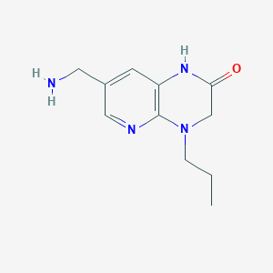 7-(Aminomethyl)-4-propyl-1H,2H,3H,4H-pyrido[2,3-b]pyrazin-2-one