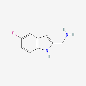 molecular formula C9H9FN2 B1324307 (5-氟-1H-吲哚-2-基)甲胺 CAS No. 883531-07-5