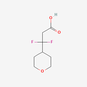 3,3-Difluoro-3-(oxan-4-yl)propanoic acid