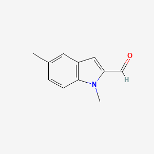 molecular formula C11H11NO B1324310 1,5-二甲基-1H-吲哚-2-甲醛 CAS No. 883526-76-9