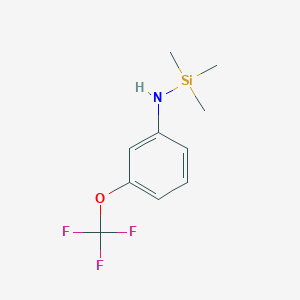 molecular formula C10H14F3NOSi B1324324 3-三氟甲氧基-N-(三甲基甲硅烷基)苯胺 CAS No. 561304-47-0
