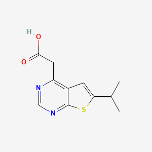 2-[6-(Propan-2-yl)thieno[2,3-d]pyrimidin-4-yl]acetic acid